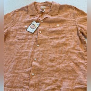 NEW XXL C&C California Shirt Mens 100% Linen Button Up Short Sleeve Beach Mens